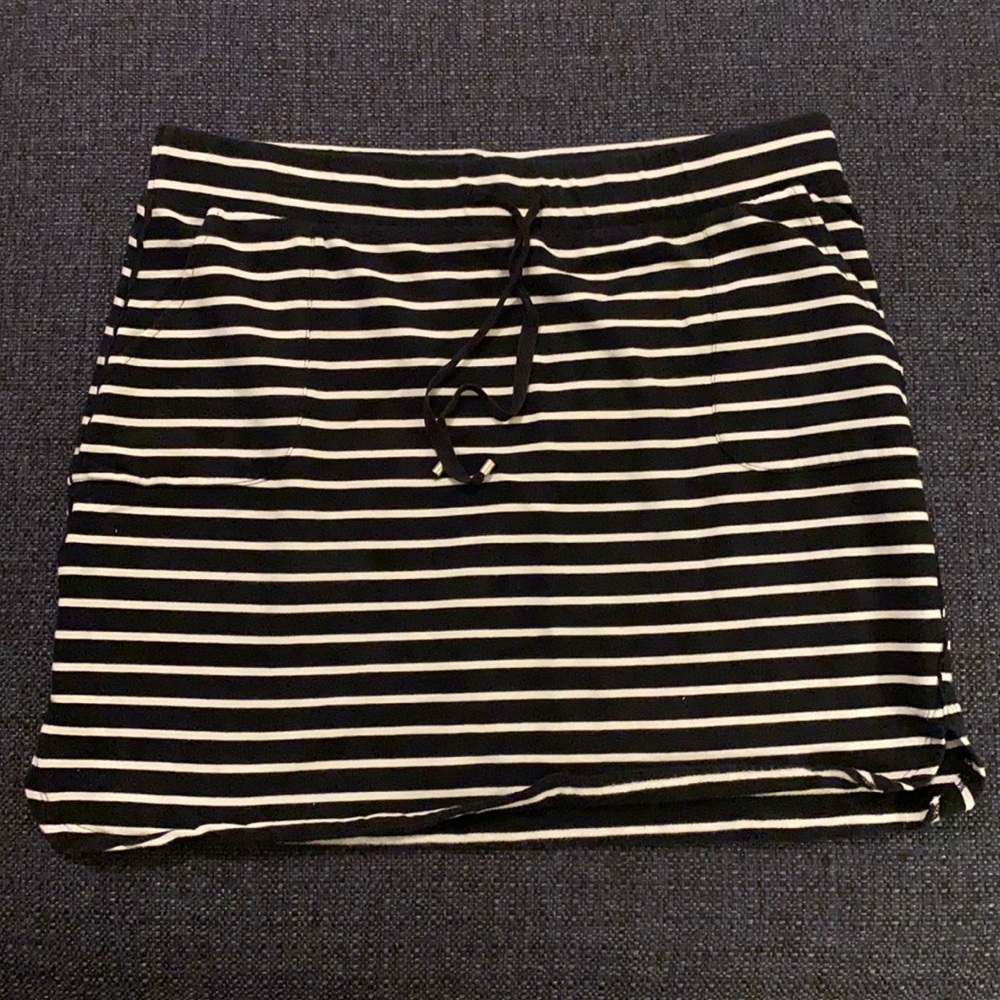 Black and White Striped Skirt